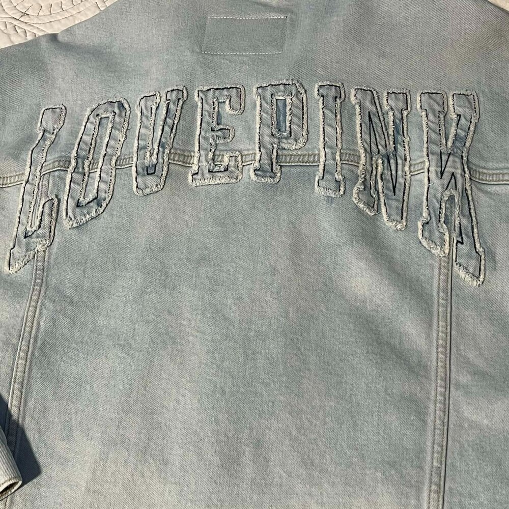 NWOT Victoria Secret Pink Trucker Jacket Oversized Size M - Picture 10 of 15